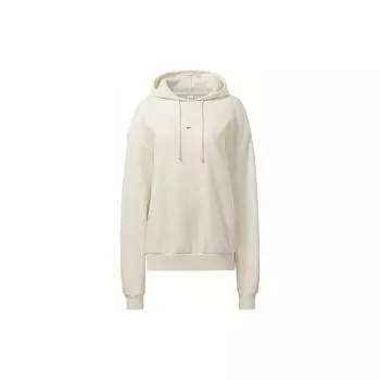Reebok Однотонная свободная толстовка с капюшоном, спортивная женская толстовка, белая HS4745 L