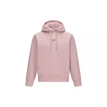 Reebok Однотонная удобная универсальная модная толстовка с капюшоном и длинными рукавами для женщин, топы светло-розового цвета 24FRM302WGF2 S