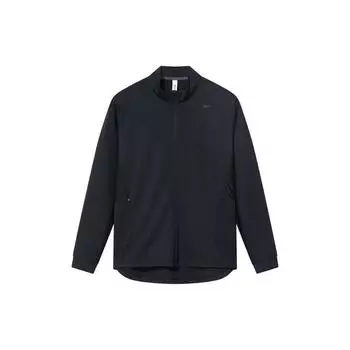 Reebok Однотонная вязаная куртка кэжуал со стойкой для мужчин Куртки Черный 23RCS105M001 L