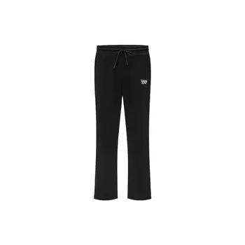Reebok Однотонные прямые повседневные брюки со шнуровкой, унисекс, черные 23FRC603UGH0 L
