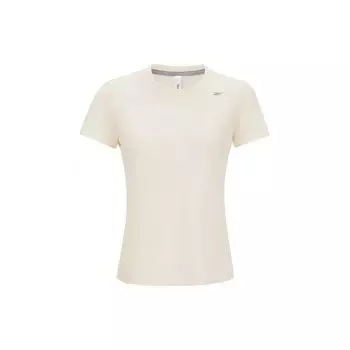 Reebok Однотонный логотип с круглым вырезом, свитер с коротким рукавом, женские топы, цвет не совсем белый 23RMS410WGW2 S