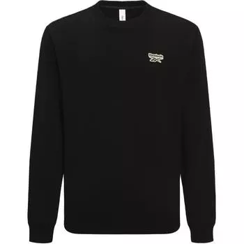 Reebok Однотонный свитер с круглым вырезом, унисекс, черный 23FRC301UGH0 L