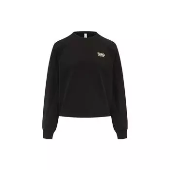 Reebok Однотонный свитер с круглым вырезом, женский топ, черный 23FRC304WGH0 L