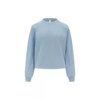 Reebok Однотонный женский свитшот с круглым вырезом, топы, синий 23FRC304WGB4 L