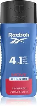 Reebok Освежающий гель для душа Move Your Spirit 4 в 1 TU прозрачный