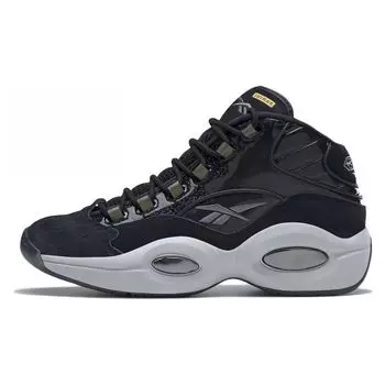 Reebok Panini x Вопрос Mid Black Pulsar Prizm Кроссовки унисекс Core-Black Pure-Grey-6 Silver-Metallic HQ4135 39