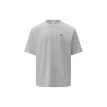Reebok Plain Minimalist Round Neck Sports Casual Short Sleeve T Shirt Unisex Tops Light-Gray 24SRC419UGG3 M