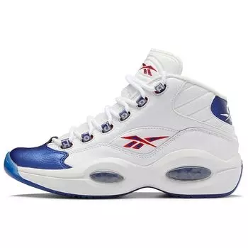 Reebok Question Mid Blue Toe 2022 Унисекс Кроссовки Белые Обувь-Белая Классика-Кобальт GX0227 40.5