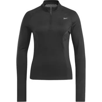 Reebok Running Fitness Half-Zip Fitted Long Sleeve Sports Hoodie Women hoodies Black 100075413 S