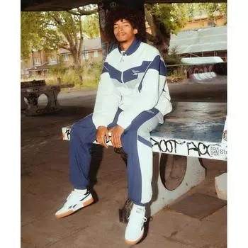 Reebok Штаны для бега Heritage, темно-синие 70