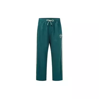 Reebok Side Stripe Lace-Up Loose Woven Retro Sports Long Pants Casual Pants Unisex pants Gem-Green 24SRC613UGL7 M