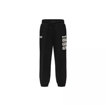 Reebok Simple Breathable Mid-Rise Casual Knitted Sports Pants Unisex bottoms Black 23FRC651UGH0 S