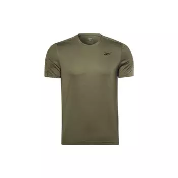 Reebok Solid Color Breathable Round Neck Comfortable Sports Short Sleeve T-Shirt Men Tops Green 100057848 S