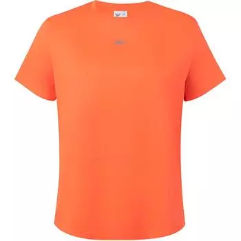 Reebok Solid Color Breathable Training Sports Casual Fitness Running Round Neck Short Sleeve T-Shirt Women Tops Coral 100205430 S