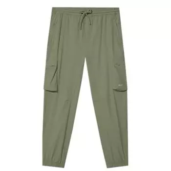 Reebok Solid Color Comfortable Versatile Lace-Up Knitted Sports Pants Men bottoms Green 23RCS609M-GL4 M