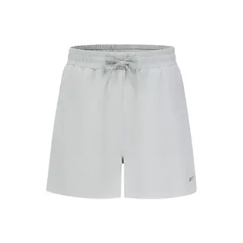 Reebok Solid Color Elastic Waist Knitted Casual Shorts Women shorts Gray 23RCS602WGG0 S