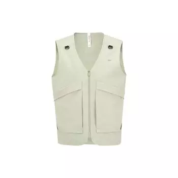 Reebok Solid Color Fashion Casual Retro Versatile Breathable Woven Vest Men tops Light-Green 23RCS113MGL3