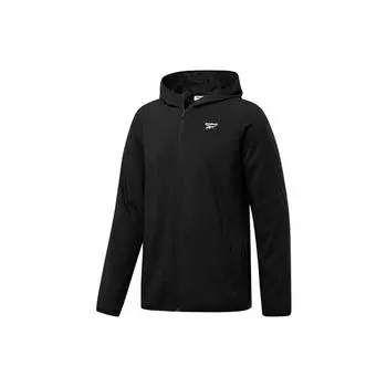 Reebok Solid Color Fitness Training Windbreaker Jacket Men Jackets Black FP9172 XL