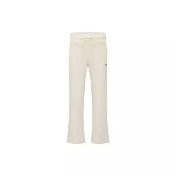 Reebok Solid Color High Waist Wide Leg Knit Sports Pants Women bottoms Off-White 23FRC656WGW2 S