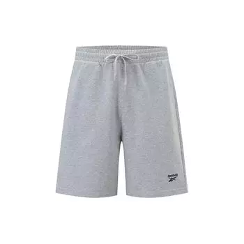Reebok Solid Color Lace-Up Knitted Soft Comfortable Casual Shorts Unisex shorts Light-Gray 24SRM605UGG3 XS