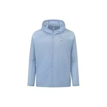 Reebok Solid Color Lightweight Woven Hooded Jacket Men jackets Blue 24SRM101MGB4 S