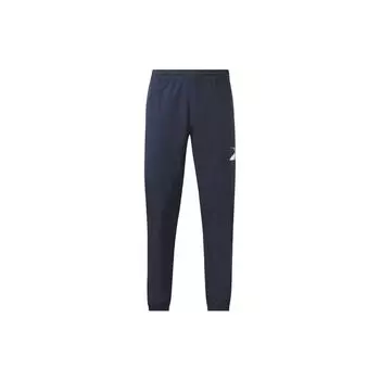 Reebok Solid Color Logo Mid-Waist Cuffed Sports Pants Unisex pants Navy-Blue IA2511 2XS