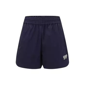 Reebok Solid Color Running Elastic Woven Sports Shorts Women shorts Navy-Blue 24SRC608WGN2 S