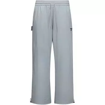 Reebok Solid Color Small Logo Outdoor Lightweight Lace-Up Mid-Rise Straight Leg Casual Pants Unisex pants Light-Gray 24FRM615UGG5 S