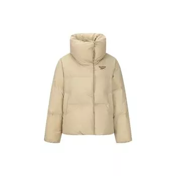 Reebok Solid Color Warm Comfortable Long Sleeve Down Jacket Women outerwear Light-Khaki 24FRC208WGK0 S
