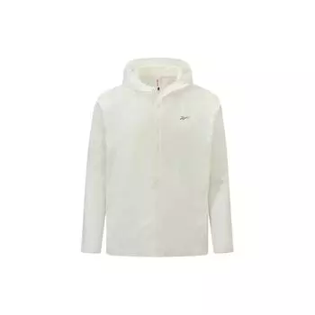 Reebok Solid Lightweight Woven Hooded Jacket Men Jackets White 24SRM101MGW1 M