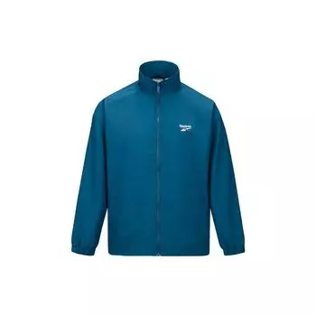 Reebok Sports Fashion Logo Zipper Solid Color Jacket Unisex Jacket Legion-Blue 24FRM111UGBA S