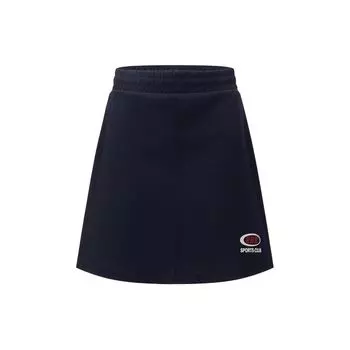 Reebok SS24 Tennis Series Letter Print Simple Fashion Comfortable Elastic Waist Knitted Casual Skirt Women skirts Dark-Blue 24SRC614WGN2 S