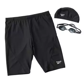 Reebok Swimsuit Set BBK Includes Swim and Goggles Men s 3-Piece (425755 M) - Shorts, Cap,