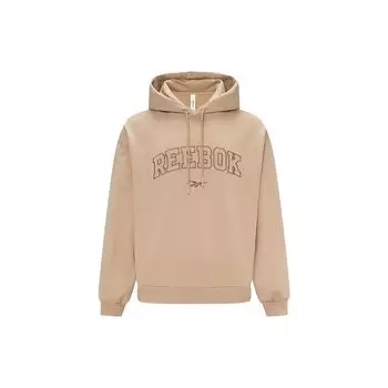 Reebok Свободная толстовка с капюшоном с принтом логотипа и длинными рукавами на шнурке, топы унисекс цвета хаки 23FRC351UGK0 L