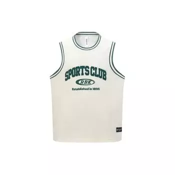 Reebok Tank Letter Embroidery Vintage Color Block Logo Sports Casual Crew Neck Pullover Vest Unisex Tops White 24SRC423UGW2 M