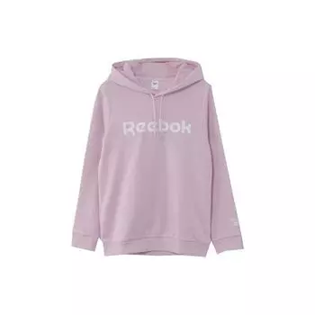 Reebok Толстовка с капюшоном и крупным буквенным принтом в студенческом стиле, женская толстовка розового цвета GV5520 XS