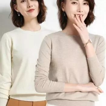 Reebok Трикотажная толстовка в стиле мода однотонная женская повседневная beige/L
