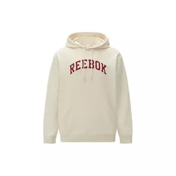 Reebok Удобная толстовка с капюшоном и завязками на шнурке, с логотипом и буквами, бежевая 24SRC307UGM0 XL