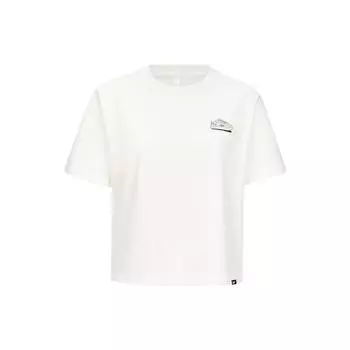 Reebok Укороченная футболка S/S с принтом в виде обуви спереди, с круглым вырезом и коротким рукавом, женские топы цвета «белый» 23RMS404WGW1 M