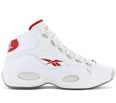 Reebok Вопрос Mid - Мужские кроссовки Баскетбольные кроссовки кожаные белые GX0230 ORIGINAL