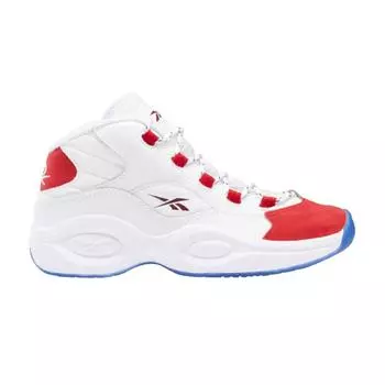 Reebok Вопрос Mid OG Little Kids Red Toe 2020 Детские кроссовки Обувь-Белый Power-Red FY2268
