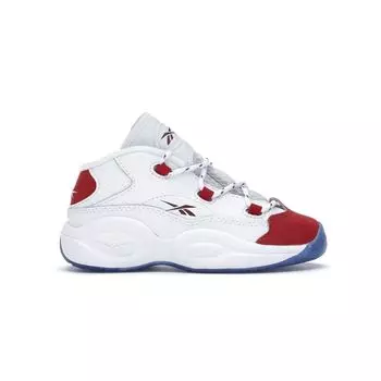 Reebok Вопрос Mid OG Toddler Red Toe 2020 Детские кроссовки Обувь-Белый Power-Red FY2267