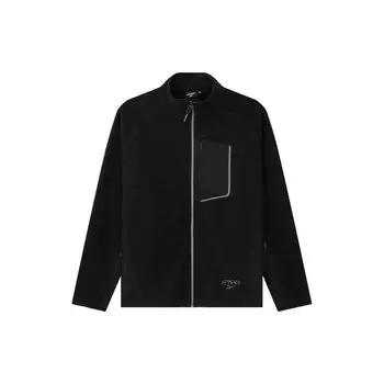 Reebok X Spyder Collaboration Уличная спортивная повседневная куртка со стойкой воротником на молнии однотонная с длинными рукавами мужские куртки черная 24FRL107MGH0 S