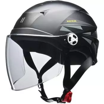 Reed Industries Motorcycle Half Helmet ZORK Matte Black Large Free (Less than 60~62cm) -