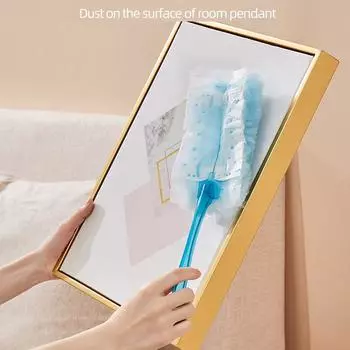 Refill Glitter Duster Magnet Disposable Duster Head Microfiber Hand Fluffy Duster Refill For Blinds PC Keyboard Desk Vanity Car синий