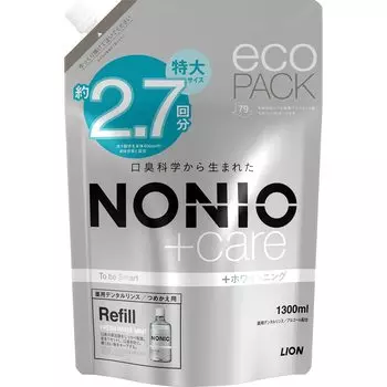 Refill NONIO Plus Whitening Dental Rinse Liquid Toothpaste Pouch Sterilizes Bad Bacteria 1300ml [Quasi-drug] Breath-Causing (Contains Alcohol)