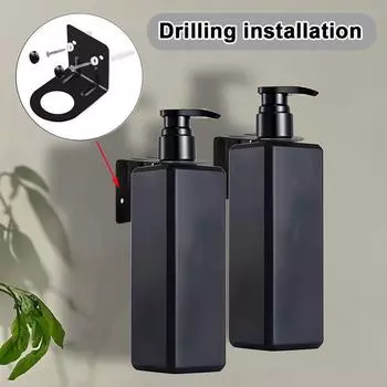 Refillable Shampoo Conditioner with Bracket Hands and Dishes Soap Dispenser Bottle for Kitchen Bathroom style 1