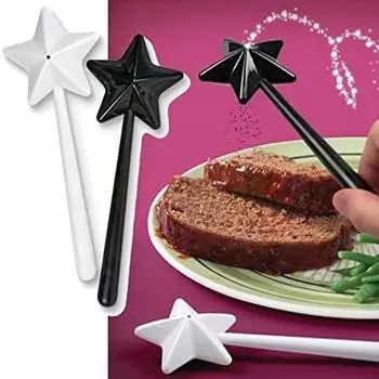 Refillable Star Stick Pepper Dispenser with Small Funnel Spice Control Bottle Seasoning чёрный