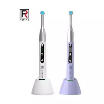 Refine Maxcure9 Быстрая полимеризация за 1 секунду с мощным синим светодиодом 5 Вт, беспроводным подключением и двойным режимом интенсивности света, аккумулятором 2600 мАч