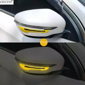 Reflectante Car Stickers Reflector Rearview Mirror Reflective Tape Exterior Warning Strip Protect Car Body Car Accessories белый